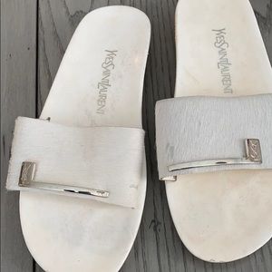 Ysl white slides